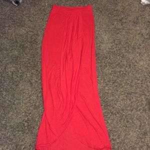 Armani Exchange Bright Red Maxi Skirt